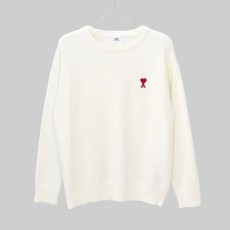 레플리카 [S~XL]아미드꾀흐 파리스 하트패치 라운드 스웨터 화이트