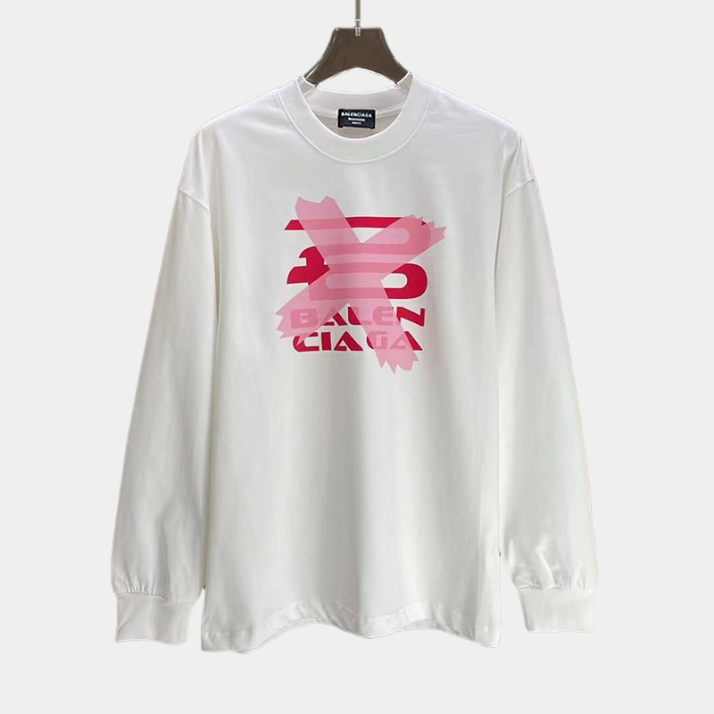 [S~XL]발렌시아가 프린팅 롱슬리브 티셔츠 2color