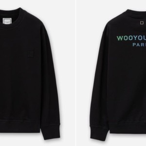 레플리카 [L~XL]우영미 그라데이션 엠보싱 백로고 맨투맨(블랙)