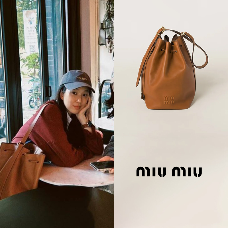 [premium] MIUMIU 미우미우 가죽 버킷 백