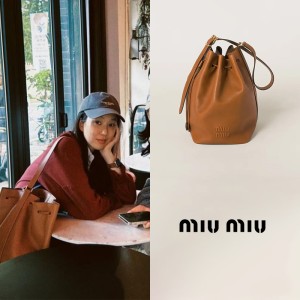 레플리카 [premium] MIUMIU 미우미우 가죽 버킷 백